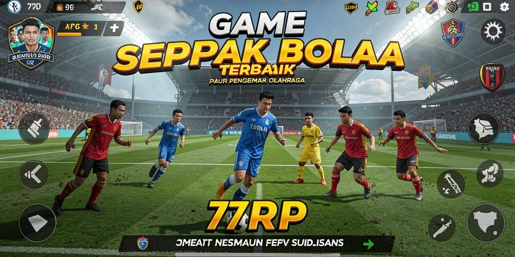 Tampilan gameplay 77RP yang mendebarkan dengan aksi sepak bola yang intens.