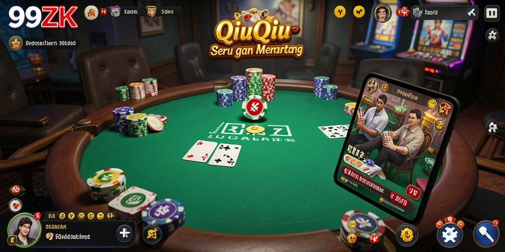 Gameplay seru QiuQiu dalam 99ZK yang menarik.