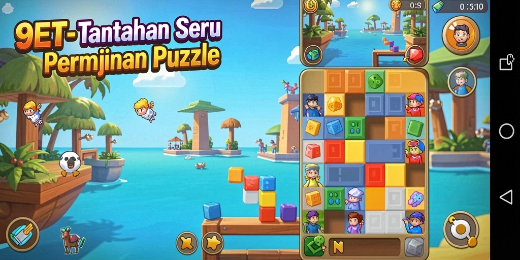 Screenshot gameplay 9ET menampilkan teka-teki seru yang menarik.