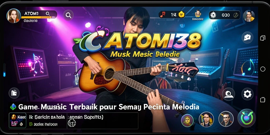 Tampilan gameplay seru dengan pilihan lagu yang beragam.