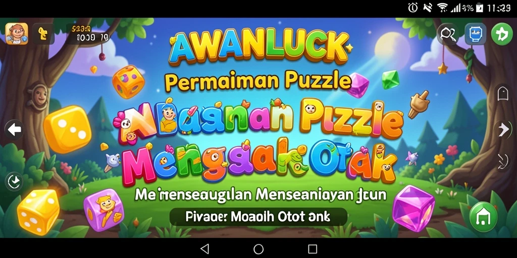 Tampilan gameplay menarik dari AWANLUCK dengan berbagai puzzle.