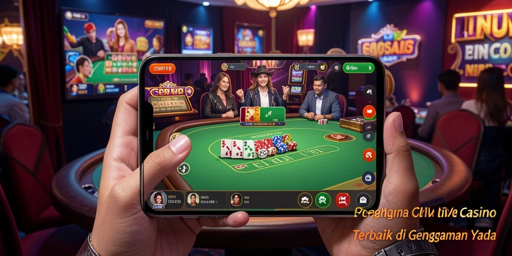 Screenshot gameplay CERI123 menampilkan dealer profesional dan suasana kasino yang mendebarkan.