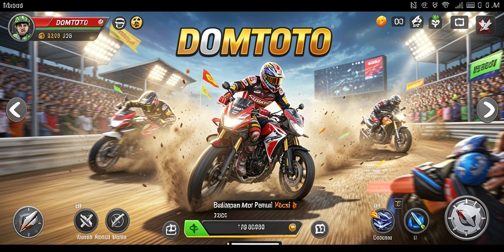Screenshot gameplay seru di <strong>DOMTOTO</strong> dengan berbagai trek balapan yang menantang.