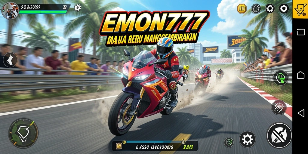 Gameplay seru di lintasan balap motor yang menegangkan.