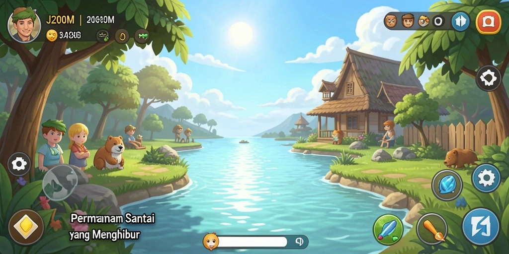 Screenshot gameplay J200M yang menampilkan keseruan bermain Casual.