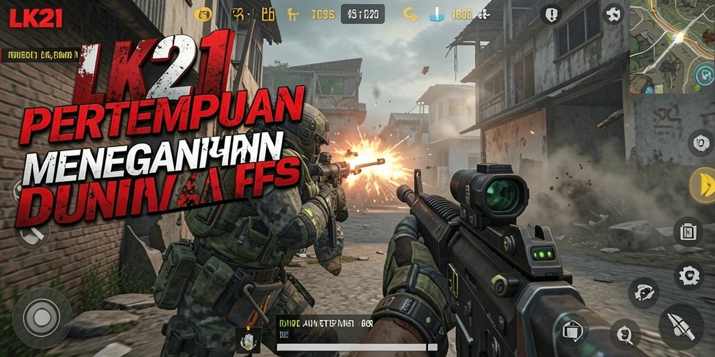 Tampilan menarik gameplay menegangkan dalam LK21 sebagai game FPS.