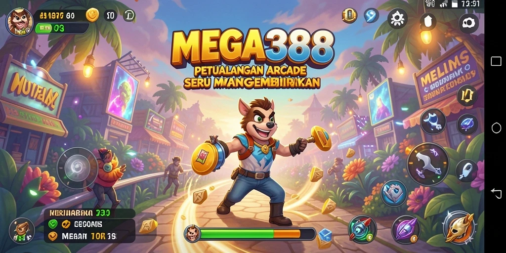 Tampilan gameplay MEGA388 yang mengasyikkan dan penuh warna.