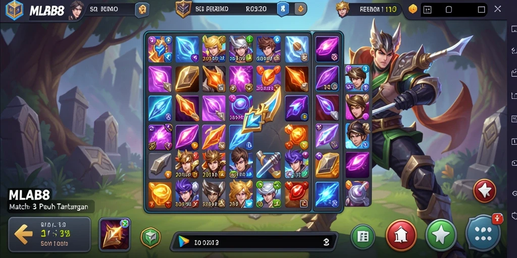 Gameplay Match-3 yang seru dan menantang dalam MLBB8.