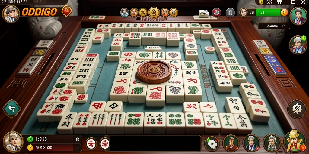 Screenshot ODDIGO menampilkan gameplay seru Mahjong yang penuh tantangan.