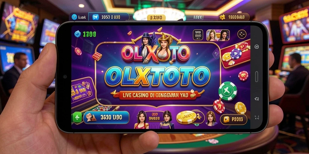 Screenshot OLXTOTO menampilkan dealer langsung dan gameplay seru di Live Casino.