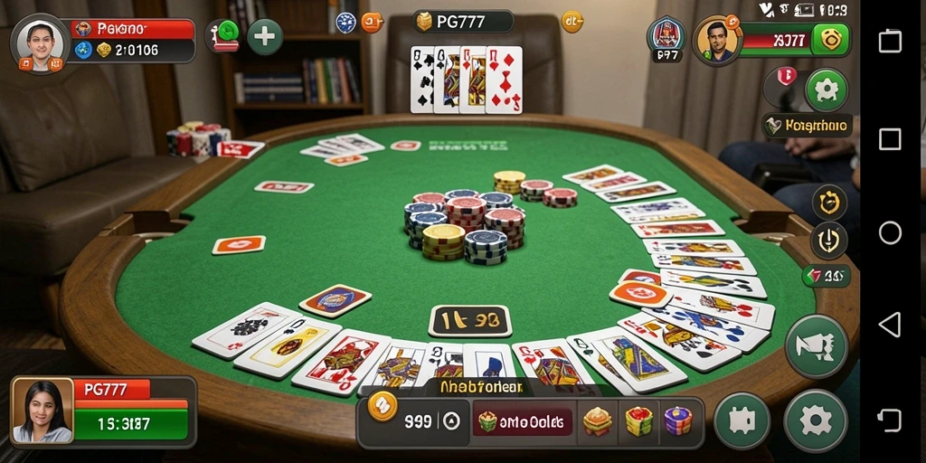 Tampilan gameplay seru dalam PG777 dengan pemain bersaing.