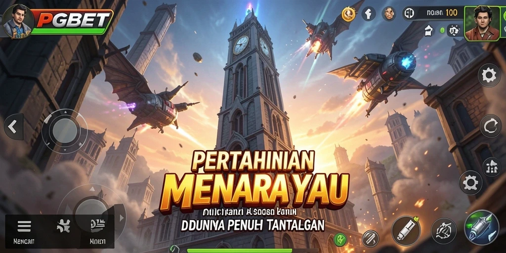 Screenshot gameplay PGBET dengan menara yang siap bertahan dari serangan.