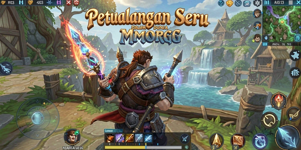 Screenshot gameplay menunjukkan aksi seru dalam dunia RPG.