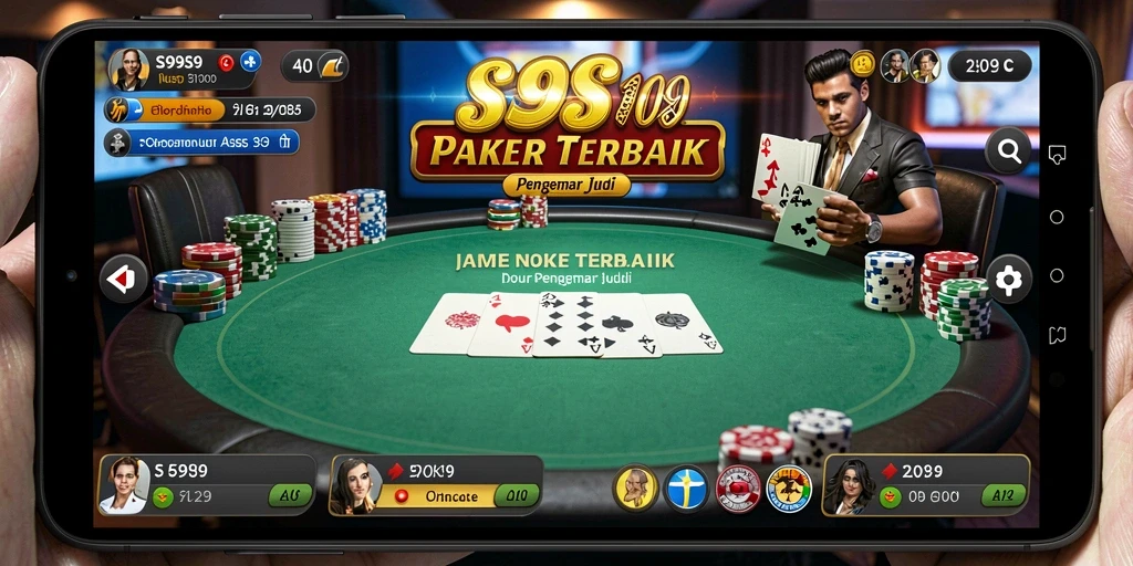Screenshot gameplay menarik dari S9S9 dengan tampilan meja poker.