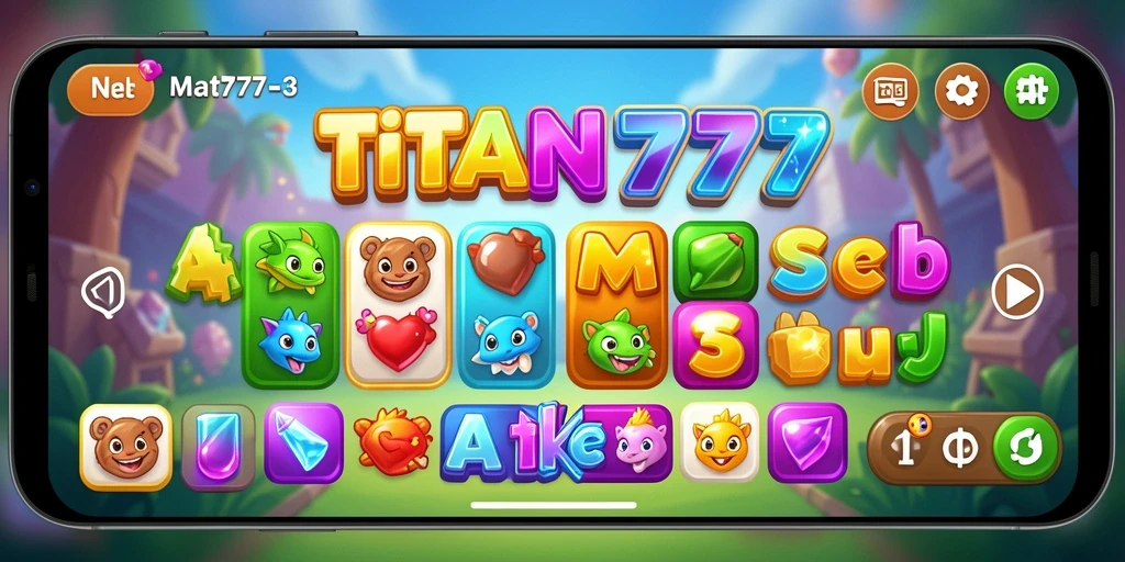 Tampilan gameplay Match-3 yang seru dan menantang dari TITAN777.