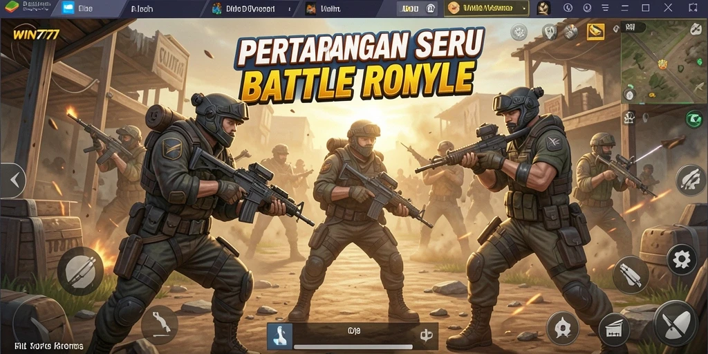 Tangkapan layar dari gameplay seru Battle Royale WIN777.