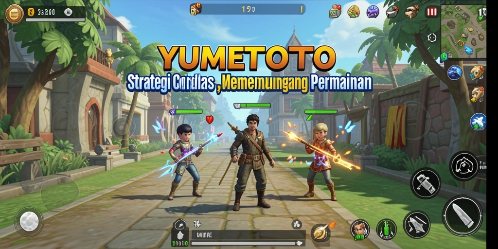 Tampilan gameplay menegangkan di YUMETOTO yang menampilkan strategi yang cerdas.